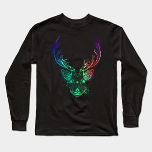 Colorful deer head Long Sleeve T-Shirt